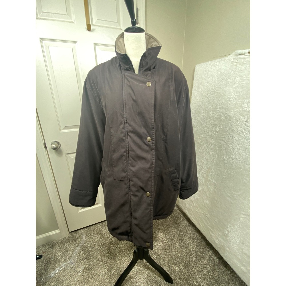 CBO New York Women's Dark Brown Zip Front Hooded Jacket‎ Size 1X